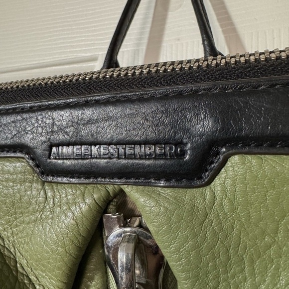 Aimee Kestenberg Leather Green and Black Backpack Bag main image 7